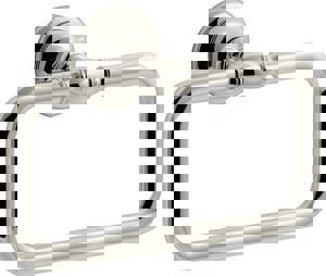 Rectangular Closed Towel Ring in Vibrant Polished Nickel